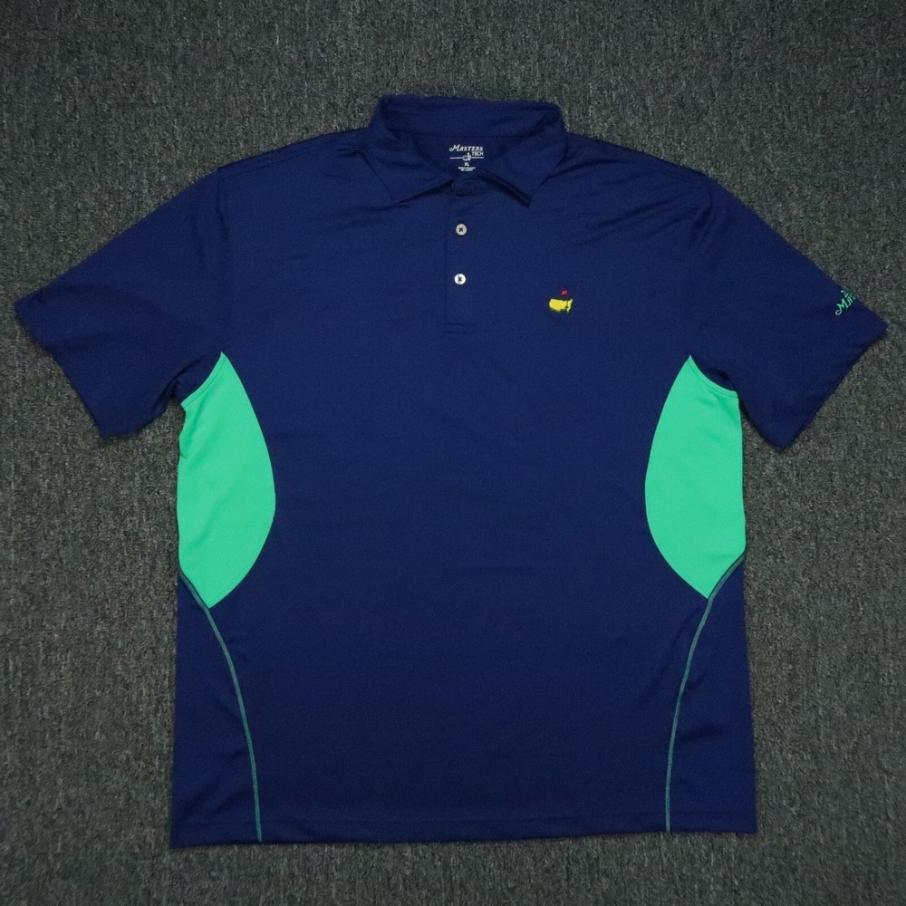 Masters Tech Shirt Mens Extra Large Blue Green Performance Augusta National 2015